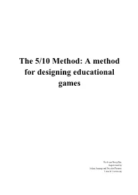 A Method for Designing Educational Games