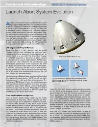 Launch Abort System Evolution