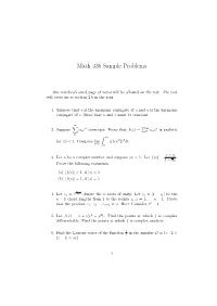Math 336 Sample Problems