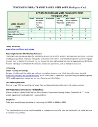 PURCHASING MBTA TRANSIT PASSES with YOUR Flexexpress Card MBTA TRANSIT TYPE OPTIONS to PURCHASE MBTA PASSES with YOUR Flexexpre