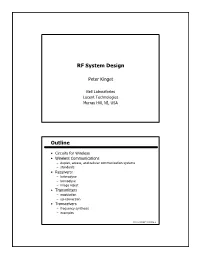 RF System Design Outline