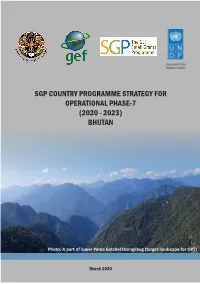 Sgp Country Programme Strategy for Operational Phase-7 (2020 - 2023) Bhutan