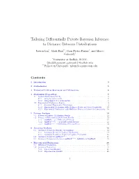 Tailoring Differentially Private Bayesian Inference to Distance