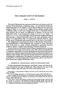 The Literary Unity of Zechariah . . . James A. Hartle