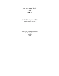 An Interview with TROY WADE