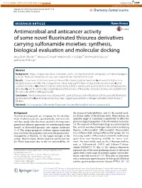 Antimicrobial and Anticancer Activity of Some Novel Fluorinated