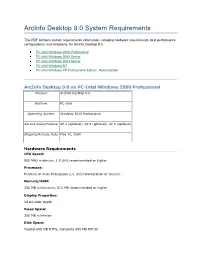 Arcinfo Desktop 9.0 System Requirements