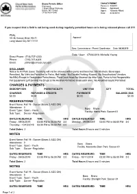 Charges & Payments Reservations Notes Notes