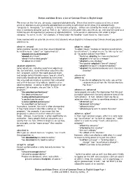 Diction and Idiom Errors: a List of Common Errors in English Usage