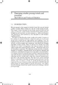 Emerging Retailer Pricing Trends and Practices Ruth Bolton and Venkatesh Shankar