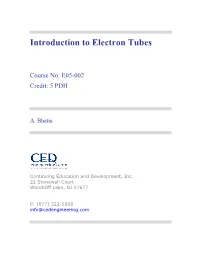 Introduction to Electron Tubes