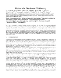 Platform for Distributed 3D Gaming A