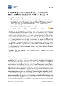 A Shear Reynolds Number-Based Classification Method of The