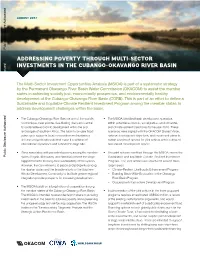 Addressing Poverty Through Multi-Sector Investments in the Cubango-Okavango River Basin