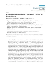 Identifying Potential Regions of Copy Number Variation for Bipolar Disorder