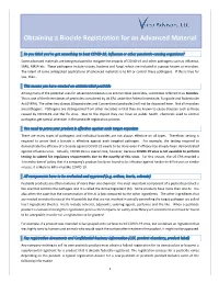Obtaining a Biocide Registration for an Advanced Material