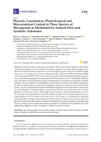 Phenolic Constitution, Phytochemical and Macronutrient Content in Three Species of Microgreens As Modulated by Natural Fiber and Synthetic Substrates