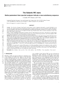 The Galactic WC Stars Elements, Barniske Et Al