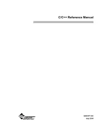 C/C++ Reference Manual