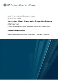 Constructing Climate Change As the Enemy of the State and L'état C'est
