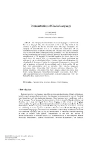 Demonstrative of Ciacia Language