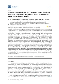 Experimental Study on the Influence of an Artificial Reef on Cross-Shore