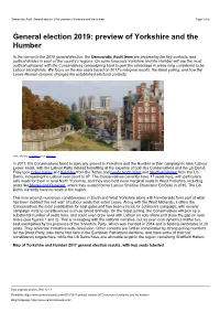 General Election 2019: Preview of Yorkshire and the Humber Page 1 of 6