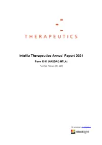 Intellia Therapeutics Annual Report 2021