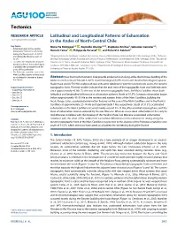 Latitudinal and Longitudinal Patterns of Exhumation in the Andes of North-Central Chile