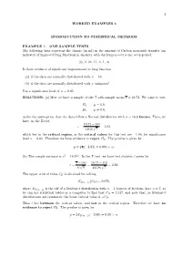 ONE SAMPLE TESTS the Following Data Represent the Change