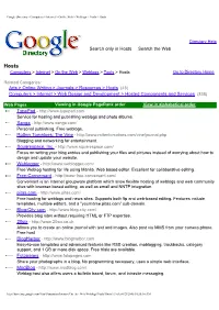 Search Only in Hosts Search the Web Arts &gt; Online Writing &gt; Journals