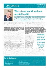There Is No Health Without Mental Health in This Issue