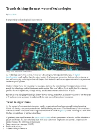 Trends Driving the Next Wave of Technologies