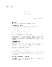 VANILLA SKY Written by Cameron Crowe Shooting Script on BLACK