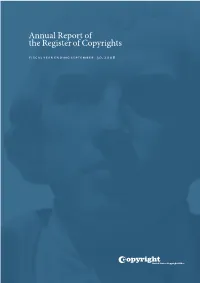 2008 Annual Report | 1 but for Which a User Cannot Identify Or Locate a Legitimate Copyright Owner