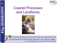 Coastal Processes and Landforms