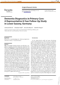 Dementia Diagnostics in Primary Care: a Representative 8-Year Follow-Up Study in Lower Saxony, Germany