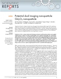 Potential Dual Imaging Nanoparticle
