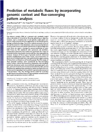 Prediction of Metabolic Fluxes by Incorporating Genomic Context And
