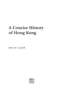 A Concise History of Hong Kong