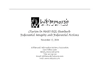 Clarion & ANSI SQL Standard Referential Integrity and Referential
