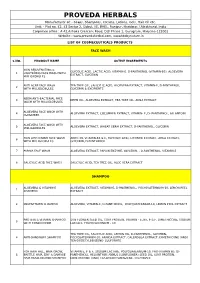 Cosmeceutical Products List