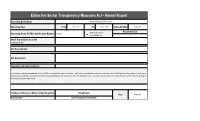 Extractive Sector Transparency Measures Act - Annual Report
