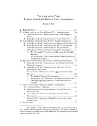 Lessons from South Korea's Truth Commissions