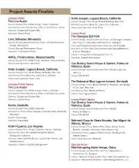 Project Awards Finalists