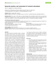 Research Practices and Assessment of Research Misconduct Chris H.J