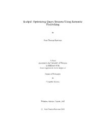 Scalpel: Optimizing Query Streams Using Semantic Prefetching