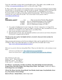 SCHEDULE for HOLY WEEK St