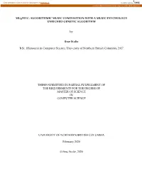 Algorithmic Music Composition with a Music-Psychology Enriched Genetic Algorithm