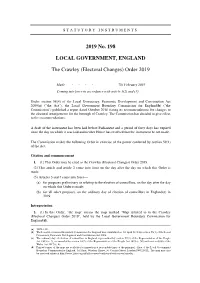 Electoral Changes) Order 2019
